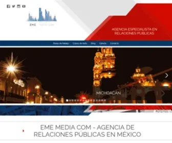 Eme-Media.com(Agencia de relaciones públicas en México) Screenshot