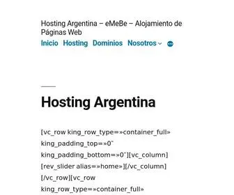 Emebehosting.com(Hosting Argentina) Screenshot