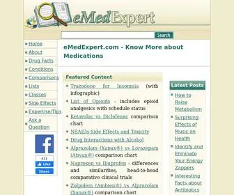 Emedexpert.com(Reliable Information on Prescription Drugs) Screenshot