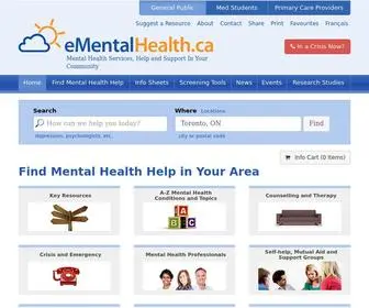 Ementalhealth.ca(Mental Health Resources) Screenshot