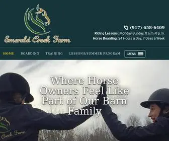 Emeraldcreekfarm.com(Horseback Training Facility) Screenshot