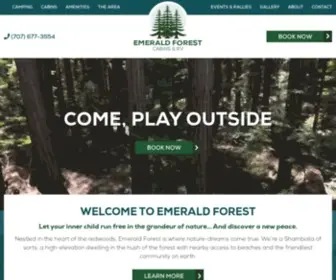 Emeraldforestcabins.com(Emerald Forest Cabins & RV Park) Screenshot