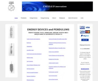 Emeraldinnovations.co.uk(Radionic Devices and Pendulums) Screenshot