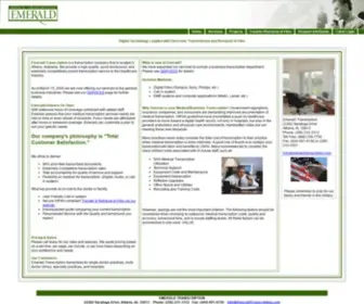 Emeraldtranscription.com(Medical Transcription Service) Screenshot