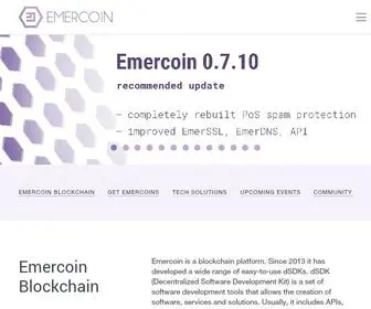 Emercoin.com(Home) Screenshot