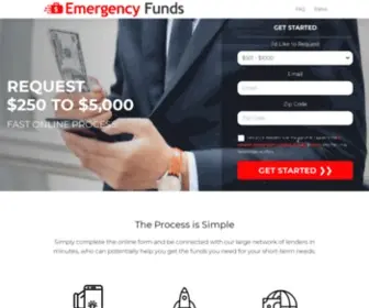 Emergency-Funds.com(Quick & Easy online process for Cash Loans) Screenshot