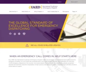 Emergencydispatch.org(International Academies of Emergency Dispatch) Screenshot