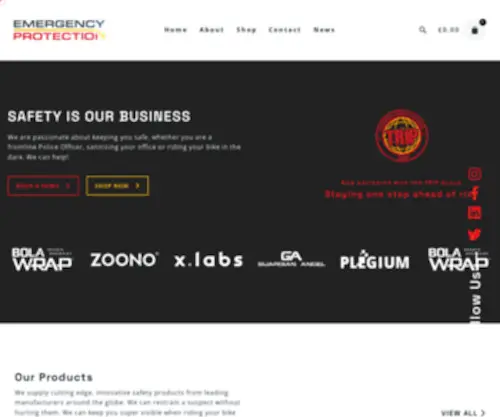 Emergencyprotection.co.uk(Safety is Our Business) Screenshot