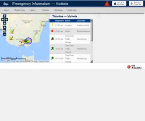 Emergencyvic.info(Emergency Information) Screenshot