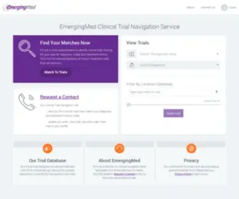 Emergingmed.com(Helping patients find new cancer treatments through clinical trial matching) Screenshot