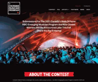 Emergingmusician.ca(Canada's Walk of Fame RBC Emerging Musician Program) Screenshot