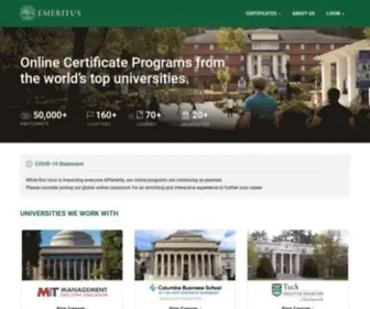 Emeritus.org(Emeritus is an online education platform) Screenshot