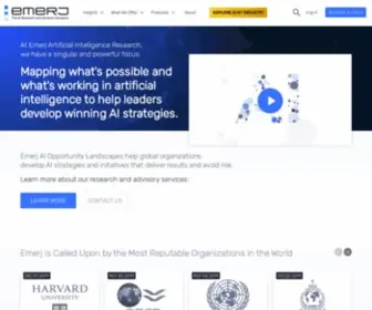 Emerj.com(Artificial Intelligence Research and Insight) Screenshot