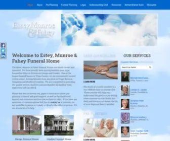 Emfaheyfuneralhome.com(Estey Munroe & Fahey Funeral Home in Owego and Candor) Screenshot