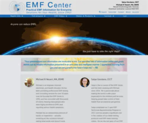 Emfcenter.com(Electromagnetic Services & Products) Screenshot