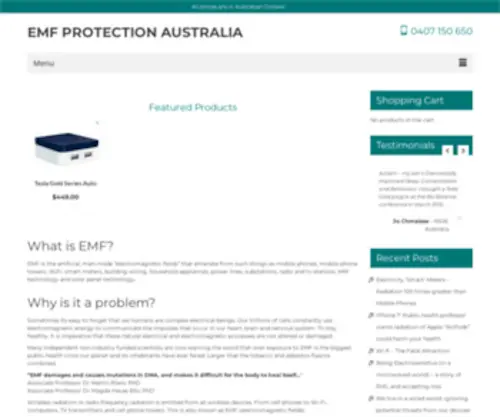 Emfprotectionaustralia.com.au(EMF Protection Australia) Screenshot