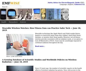 Emfwise.com(Safety Advice for Electromagnetic Radiation) Screenshot