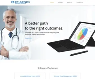 Emgenex.com(Pharmacogenomics, LIS/LIMS, & Lab Billing Services) Screenshot