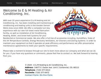 Emheatac.com(E & M Heating & Air Conditioning) Screenshot