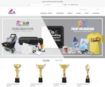 Emicotrophy.com(The Leading Trophy Supplier) Screenshot