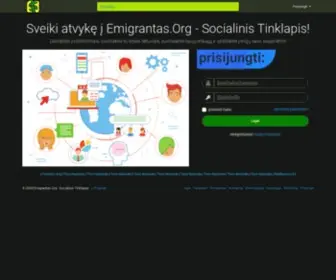 Emigrantas.us(Socialinis Tinklapis) Screenshot