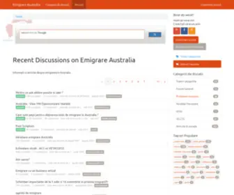 Emigrareaustralia.info(Recent Discussions on Emigrare Australia) Screenshot