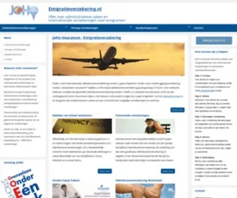 Emigratieverzekering.nl(JoHo Insurances) Screenshot