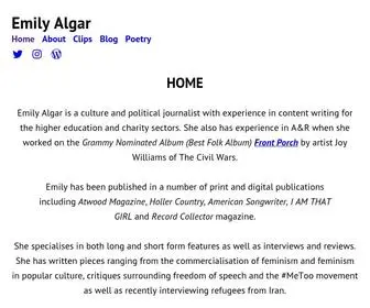 Emilyalgar.com(HOME Emily Algar) Screenshot