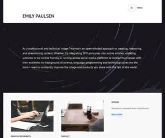 Emilypaulsenworks.com(Professional & Technical Graduate) Screenshot