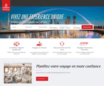 Emiratesholidays.fr(Profitez d'un large choix d'offres Vol + Hôtel disponible toute l'année au meilleur prix) Screenshot