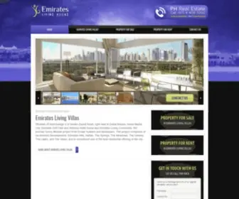 EmirateslivingVilla.com(Dubai Emirates Living Villas) Screenshot