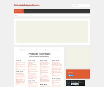 Emisorasbolivianasonline.com(Escucha online las emisoras bolivianas) Screenshot