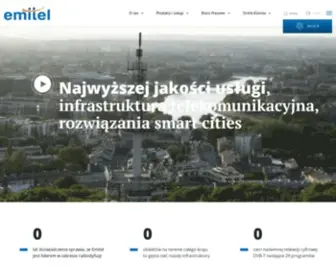 Emitel.pl(Emitel to wiodący operator naziemnej infrastruktury radiowo) Screenshot