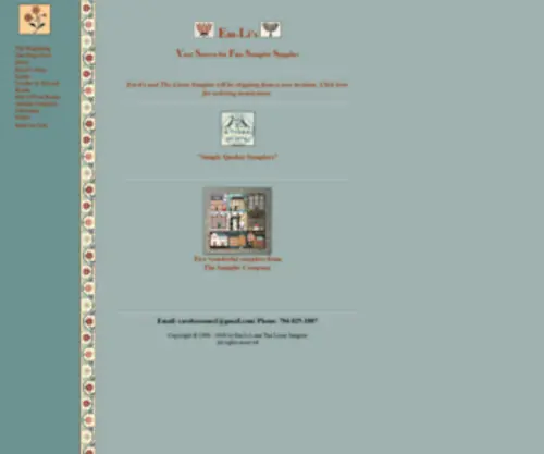 Emlis.com(Em-Li's Fine Sampler Supplies) Screenshot