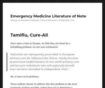 Emlitofnote.com(Musings on Emergency Medicine) Screenshot