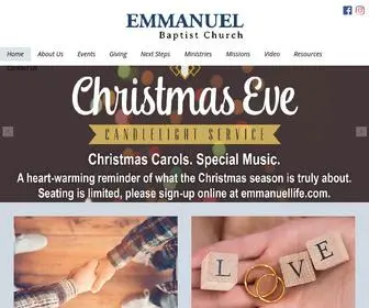 Emmanuellife.com(Emmanuel Baptist Church Bloomfield) Screenshot