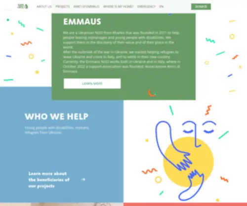 Emmaus.com.ua(Emmaus Домашня сторінка) Screenshot