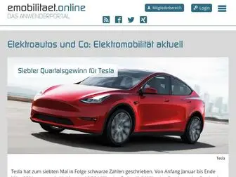 Emobilitaet.online(Elektroautos und Co: Elektromobilität aktuell) Screenshot