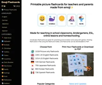 Emojiflashcards.com(Emoji Flashcards) Screenshot