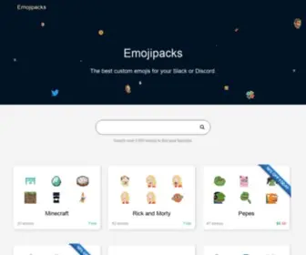 Emojipacks.com(The best custom emojis for your Slack or Discord) Screenshot