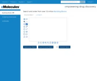 Emolecules.com(Chemical structure search) Screenshot