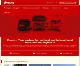 Emons.com(Emons Forwarding & Logistics) Screenshot