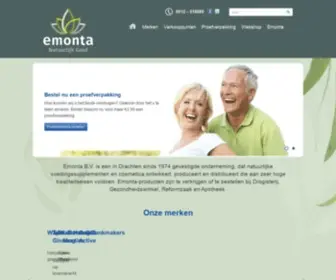 Emonta.nl(Natuurlijke voedingssupplementen en cosmetica) Screenshot