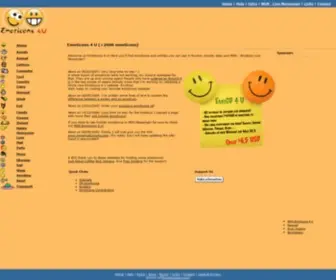 Emoticons4U.com(Emoticons 4 U) Screenshot
