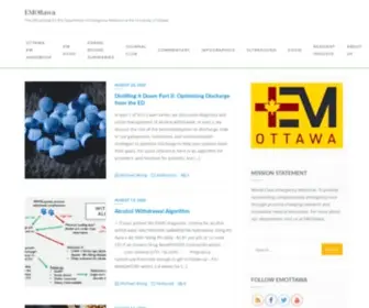 Emottawablog.com(The official blog for the Department of Emergency Medicine at the University of Ottawa) Screenshot