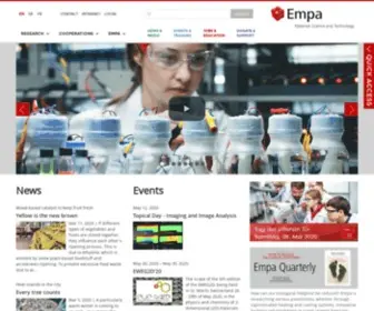 Empa.ch(Swiss Federal Laboratories for Materials Science and Technology) Screenshot