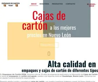 Empaquesdecartonfesa.com(Cajas de cartón en Nuevo León) Screenshot