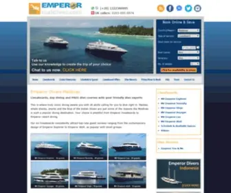 Emperormaldives.com(Maldives Liveaboard Diving Holidays with Emperor Divers) Screenshot