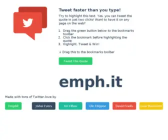Emphit.com(Tweet faster than you type) Screenshot