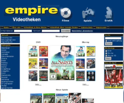 Empire-Video.de(Empire Videotheken) Screenshot